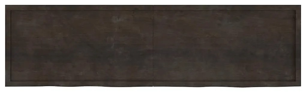 vidaXL Ράφι Τοίχου Σκούρο Καφέ 220x60x(2-6) εκ. Επεξ. Μασίφ Ξύλο Δρυός