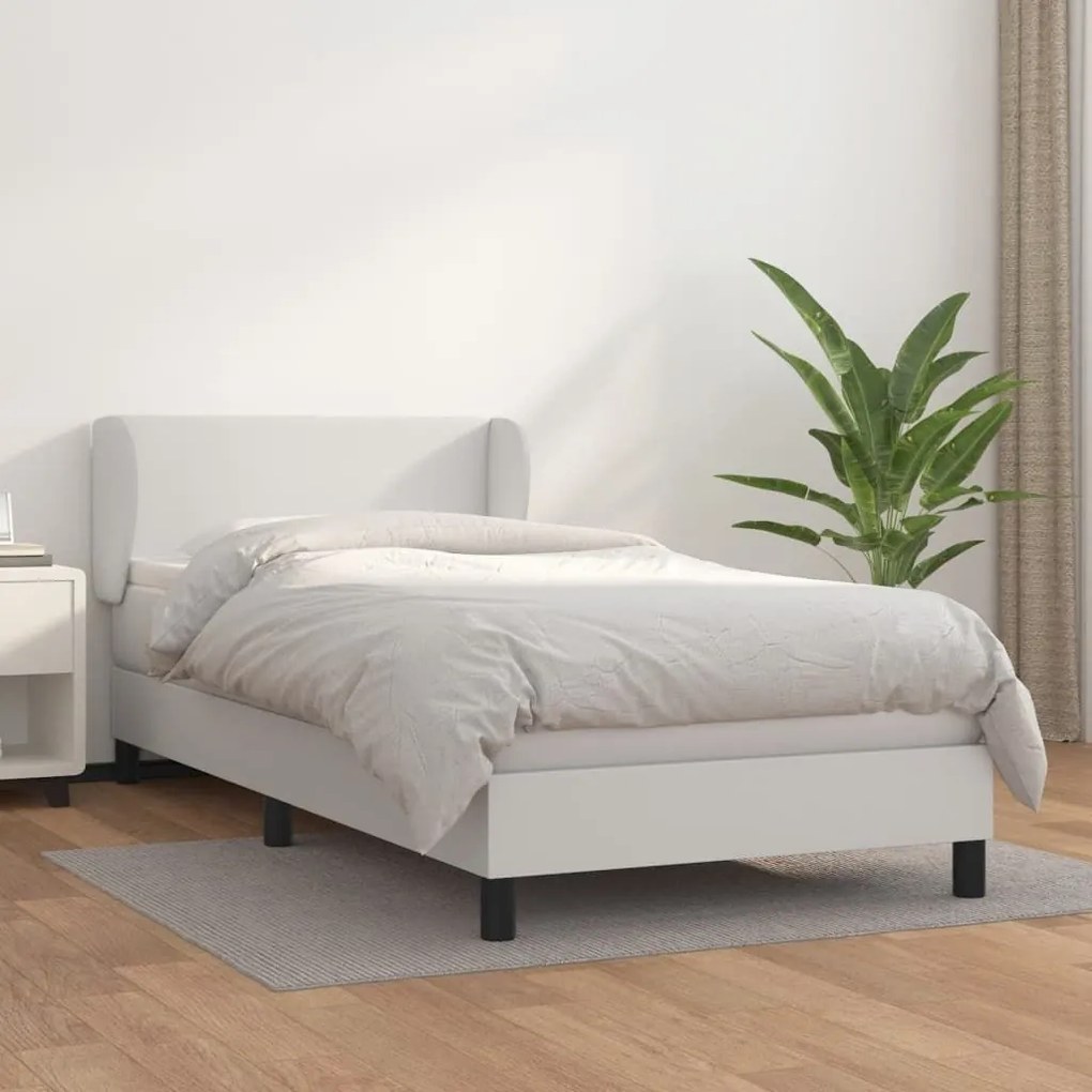 ΚΡΕΒΑΤΙ BOXSPRING ΜΕ ΣΤΡΩΜΑ ΛΕΥΚΟ 100X200ΕΚ.ΑΠΟ ΣΥΝΘΕΤΙΚΟ ΔΕΡΜΑ 3127176