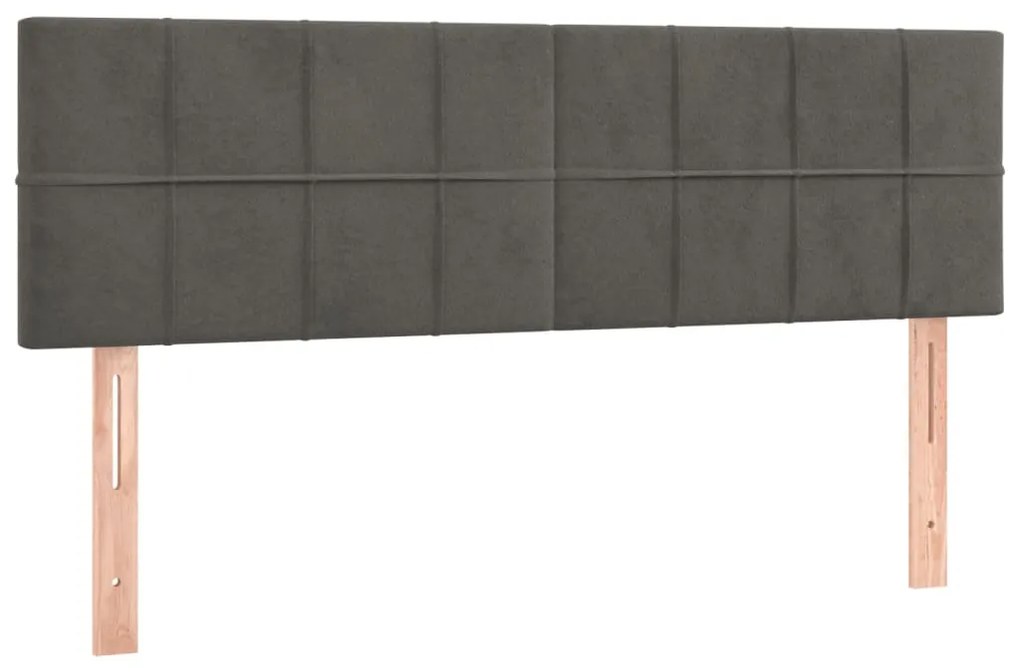 Κεφαλάρι Κρεβατιού LED Σκούρο Γκρι 144x5x78/88 εκ. Βελούδινο 3121661