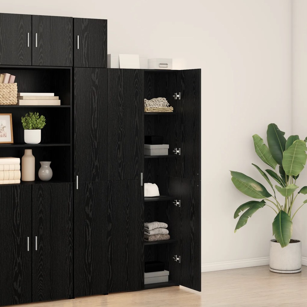 vidaXL Υψηλό Γραφείο Μαύρης Δρυός 70x42.5x185 εκ. Επεξεργασμένο Ξύλο