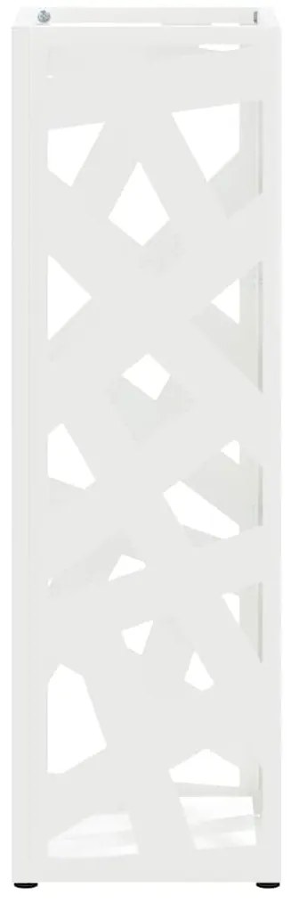 vidaXL Σχέδιο & βάση αποθήκευσης Λευκό 15.5 x 15.5 x 49 εκ Ατσάλι