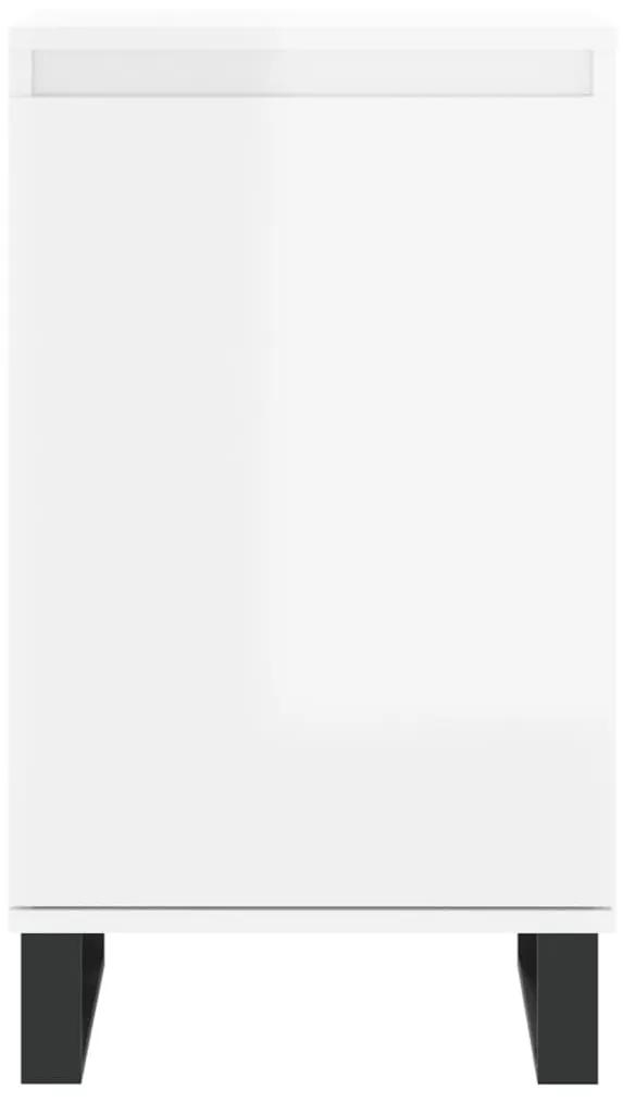 vidaXL Ντουλάπια 2 τεμ. Γυαλιστ. Λευκό 40x35x70 εκ. από Επεξεργ. Ξύλο