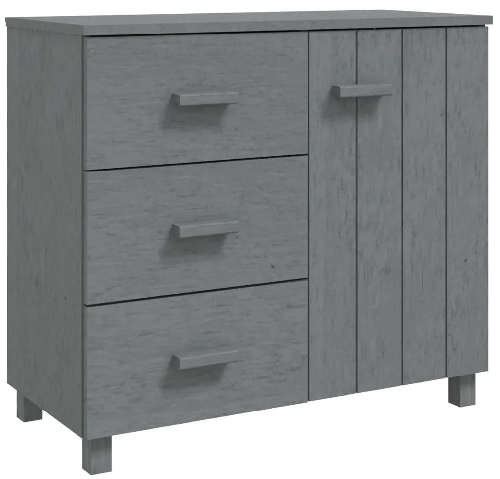vidaXL Συρταριέρα HAMAR Σκ. Γκρι 90 x 40 x 80 εκ. Μασίφ Ξύλο Πεύκου