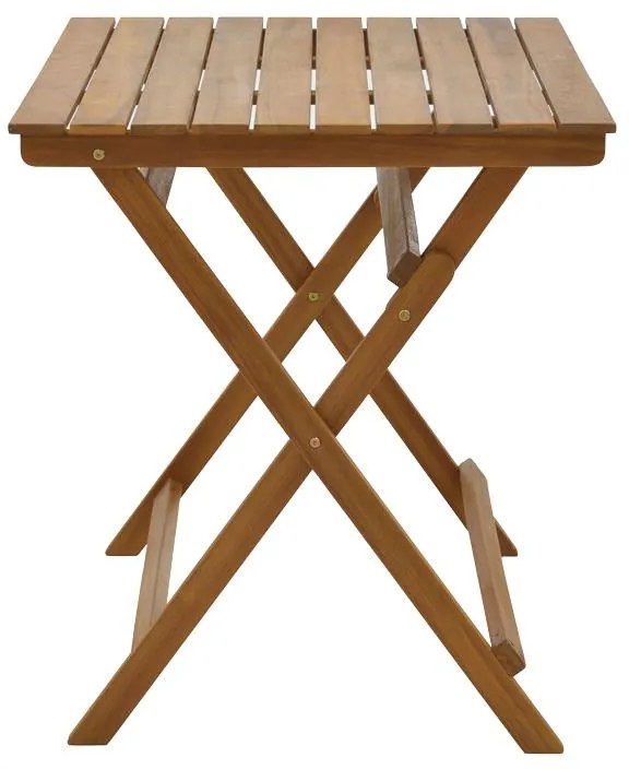 Τραπεζαρία Elijie-Jaybo σετ 5τεμ πτυσσόμενο φυσικό μασίφ ξύλο ακακίας 100x65x72εκ 100x65x72 εκ.