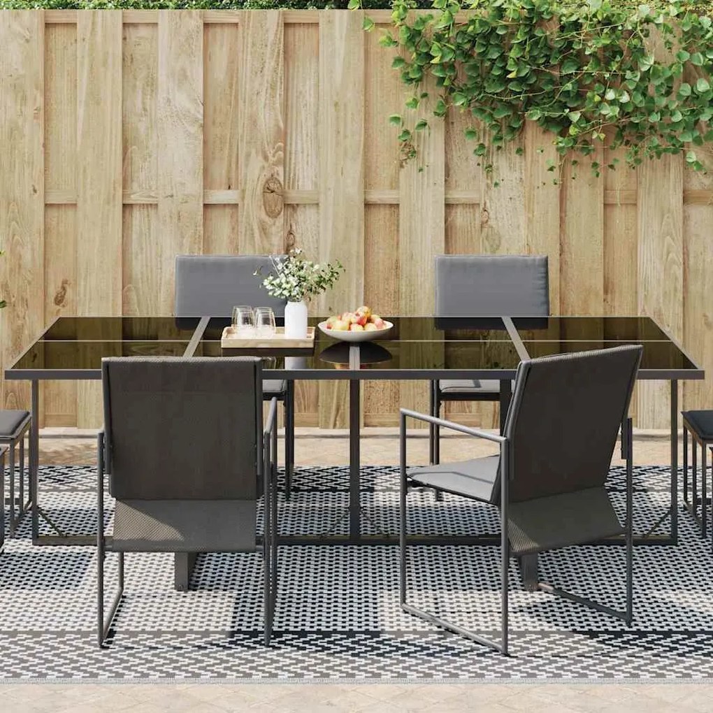 vidaXL Χαλί εξωτερικού χώρου Μαύρο και γκρι 250 x 500 cm PP