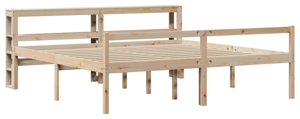 vidaXL Κρεβάτι Ηλικιωμένου με Κεφαλάρι 200 x 200 εκ. Μασίφ Ξύλο Πεύκου