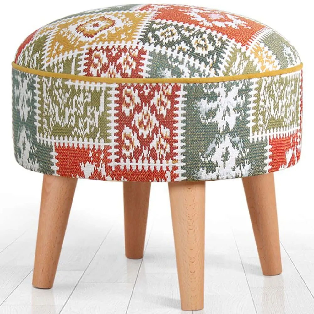 Σκαμπό Rugrev 209FLF1421 45x45x45cm Multi
