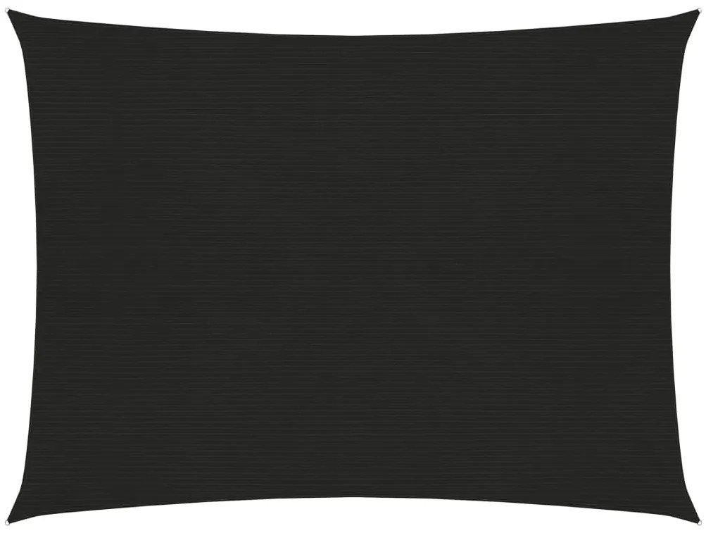 vidaXL Πανί Σκίασης Μαύρο 3,5 x 4,5 μ. από HDPE 160 γρ./μ²