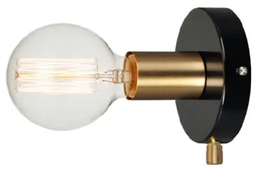 Απλίκα Φωτιστικό Τοίχου Μεταλλικό Φ12CM JOY Aca-V36382BP-Μαύρο V36382BP