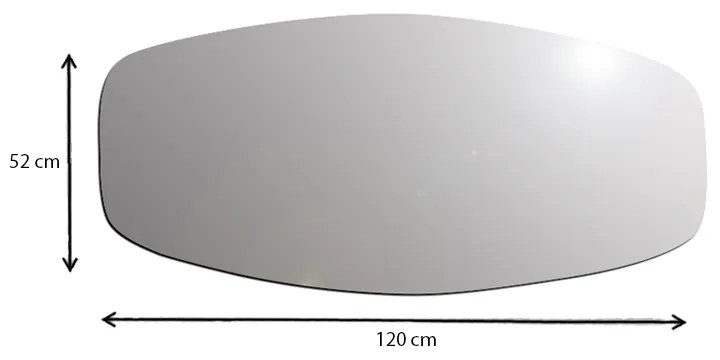 Καθρέπτης τοίχου Luna Megapap χρώμα μαύρο 120x2x52εκ.