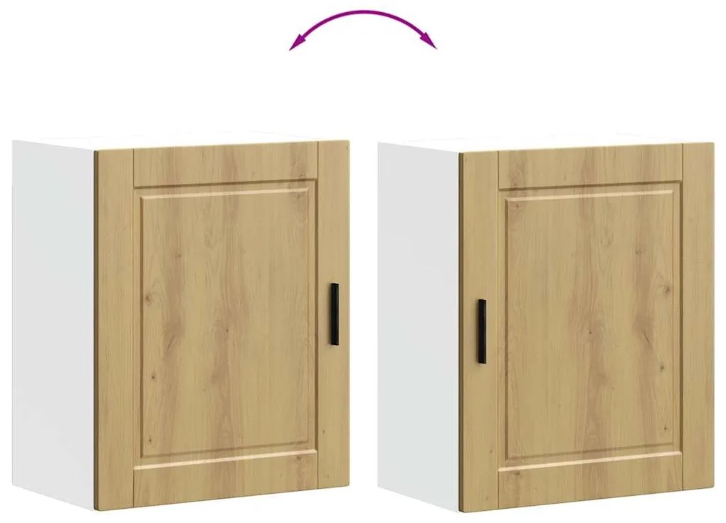 ντουλάπι τοίχου κουζίνας "Porto" Artisan Oak Engineered Wood - Καφέ