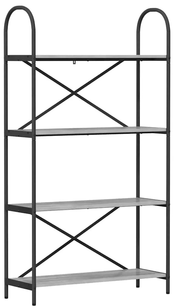 vidaXL Ράφι Βιβλίων Γκρι sonoma 80 x 30 x 146 εκ Επεξεργασμένο ξύλο