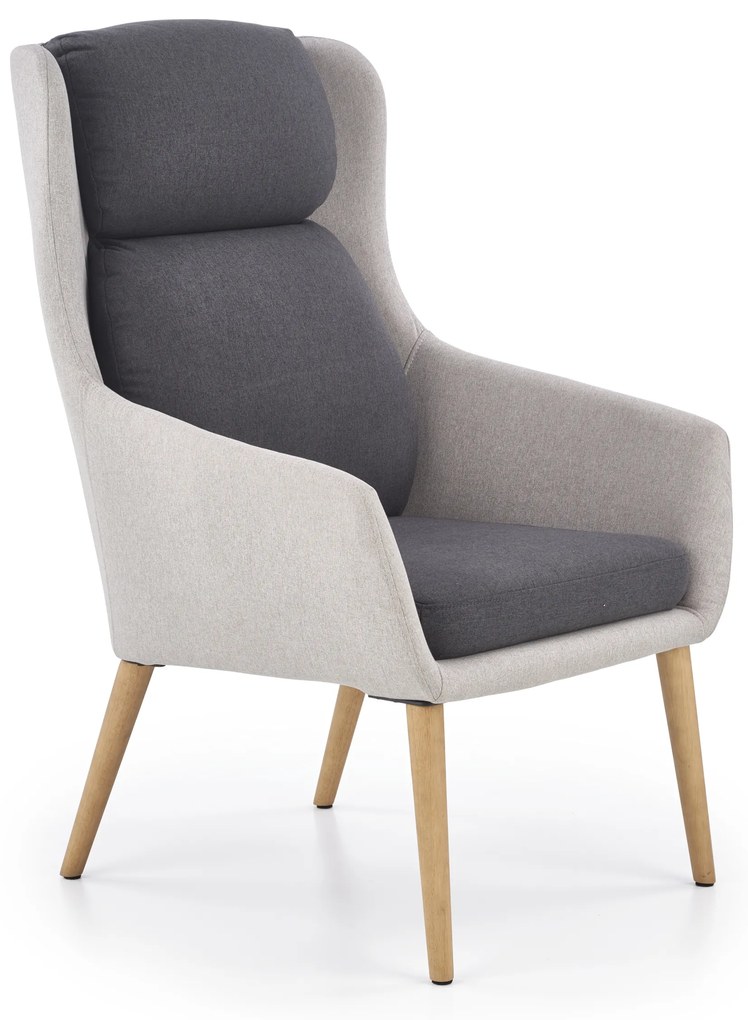 PURIO leisure chair, color: light grey / dark grey DIOMMI V-CH-PURIO-FOT-POPIEL