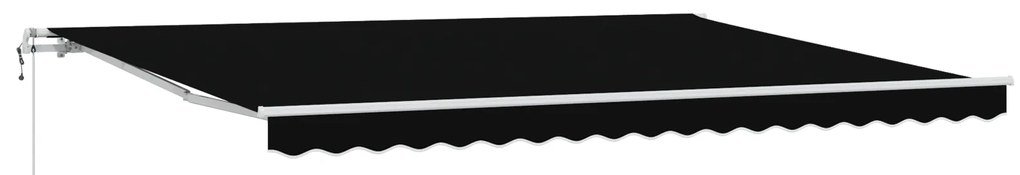 vidaXL Αυτόματη Αναδιπλούμενη Τέντα Μαύρη 450x350 cm