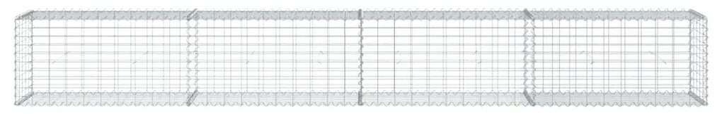 vidaXL Συρματοκιβώτιο με Κάλυμμα 400x50x50 εκ. από Γαλβανισμένο Χάλυβα