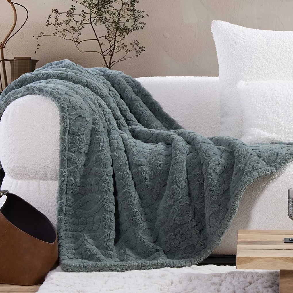 Κουβέρτα Καναπέ Fleece (130x180) Nef-Nef Homeware Germain Green