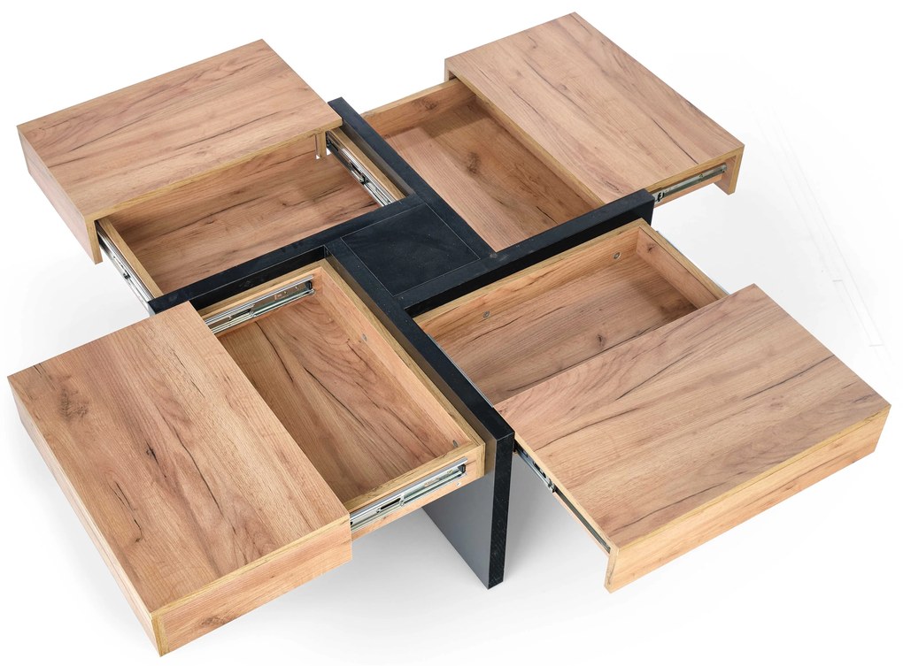 SEVILLA, c.table, craft oak / black DIOMMI V-PL-SEVILLA-LAW