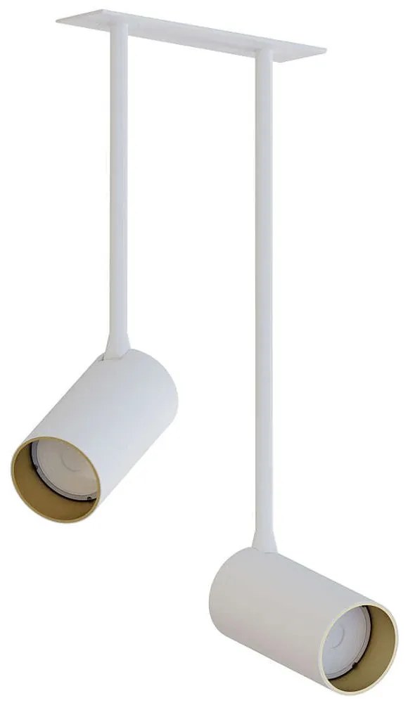 Φωτιστικό Οροφής - Σποτ Mono Surface Long 7678 2xGU10 10W White-Gold Nowodvorski Metal, Plastic