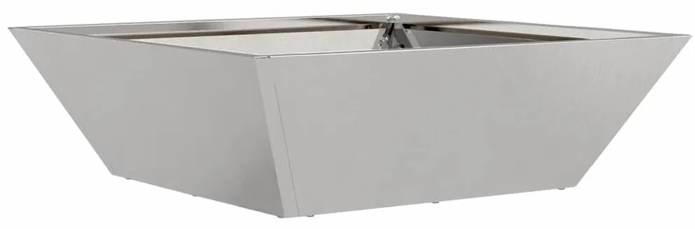 vidaXL Γλάστρα Κήπου 5 pcs Ασημί 50 x 50 x 15 cm Ανοξείδωτο ατσάλι