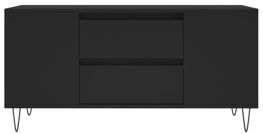 vidaXL Τραπεζάκι Σαλονιού Μαύρο 102x44,5x50 εκ. από Επεξεργασμένο Ξύλο