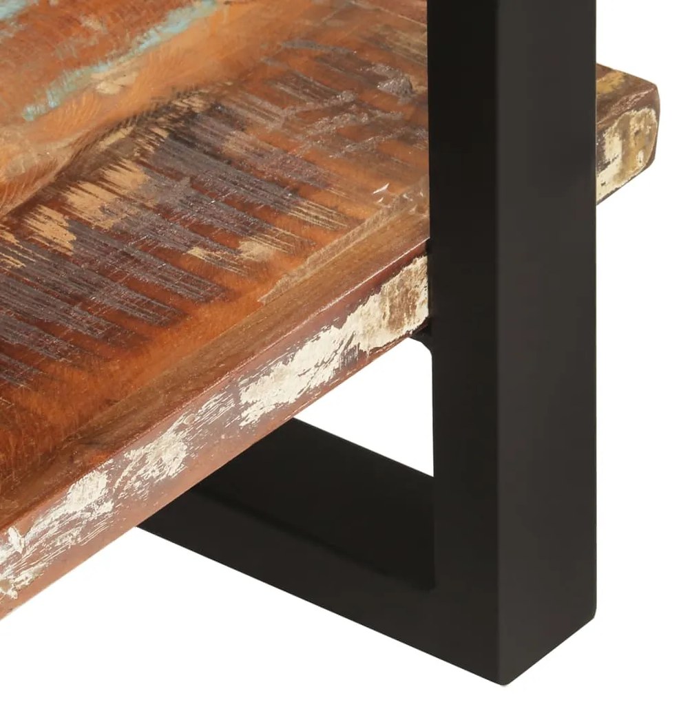 Ραφιέρα με 3 Ράφια 120 x 40 x 75 εκ. Μασίφ Ανακυκλωμένο Ξύλο - Πολύχρωμο
