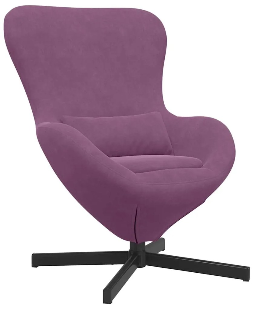 vidaXL Κάθισμα-αυγό Μοβ 63 x 73 x 90 εκ Βελούδο