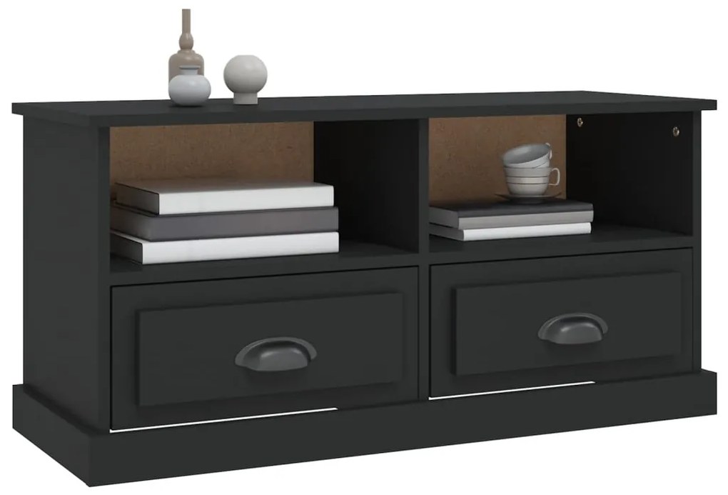 vidaXL Έπιπλο Τηλεόρασης Μαύρο 93x35,5x45 εκ. Επεξεργασμένο Ξύλο