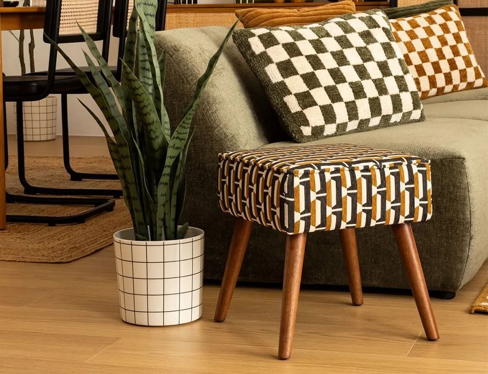 Σκαμπό Chiara Αtmosphera με διαστάσεις 38x38x41cm