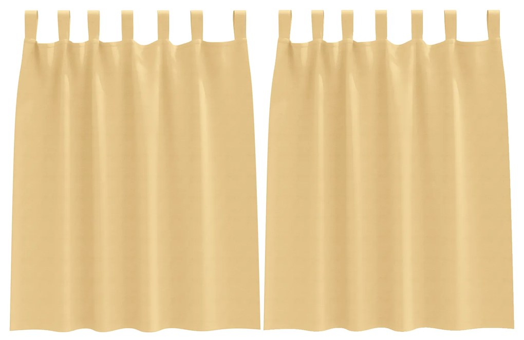 vidaXL Κουρτίνες συσκότισης 2 pcs Μπεζ 140 x 140 cm Πολυεστέρας