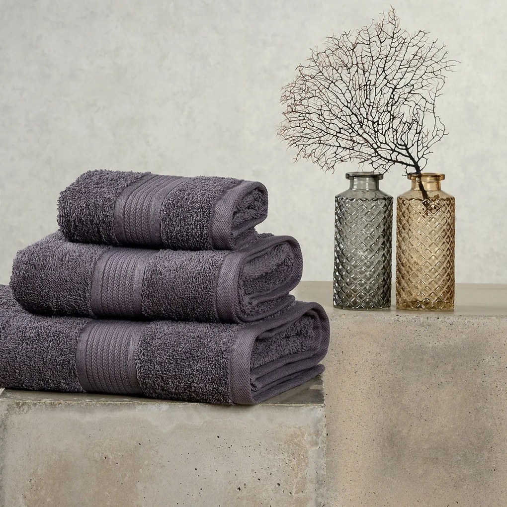 Πετσέτες Μπάνιου (Σετ 3τμχ) Melinen Kenzo Anthracite 450gsm