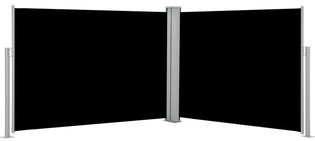 vidaXL Σκίαστρο Πλαϊνό Συρόμενο Μαύρο 120 x 1000 εκ.