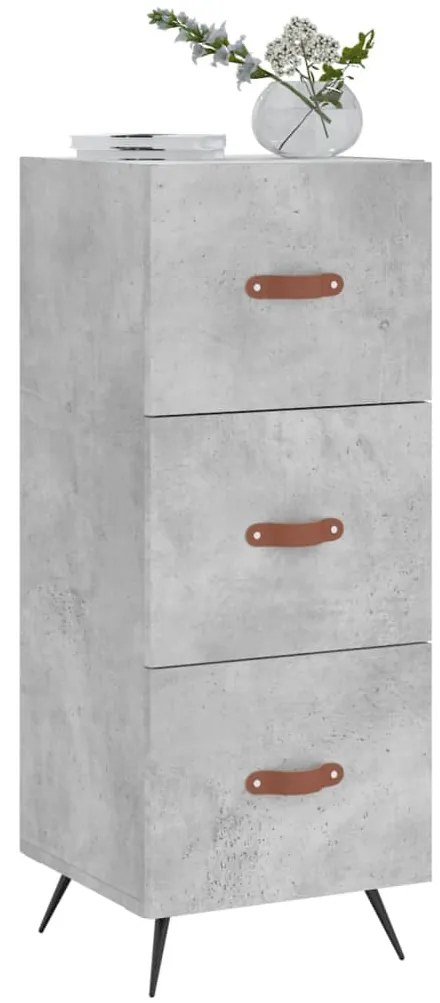 vidaXL Ντουλάπι Γκρι Σκυροδέματος 34,5x34x90 εκ. Επεξεργασμένο Ξύλο