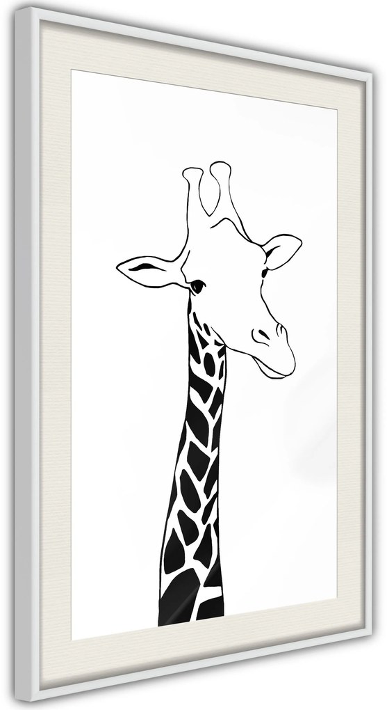 Αφίσα - Black and White Giraffe - 20x30 - Χρυσό - Χωρίς πασπαρτού