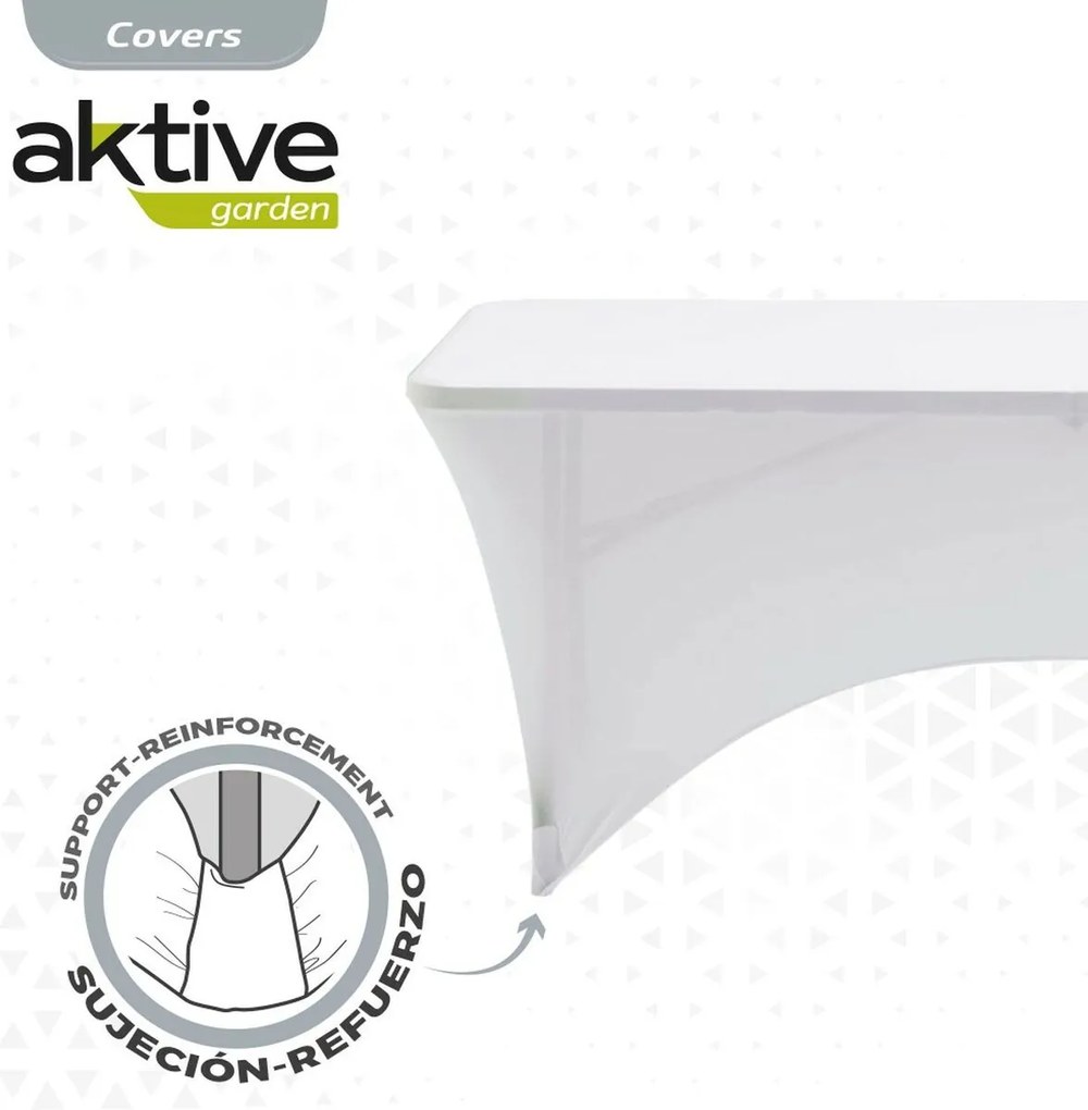 Προστατευτική Θήκη Aktive Λευκό 183 x 76 x 76 cm Τραπέζι Aξεσουάρ Oχημάτων Δρόμο (x6)