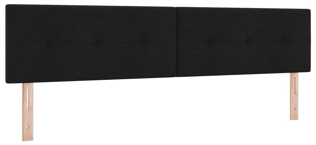 vidaXL Κρεβάτι Box Spring με Στρώμα Μαύρο 200x200 εκ. Υφάσματος