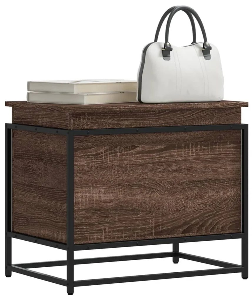 Κουτί Αποθήκευσης με Καφέ Δρυς 60x40x51,5 εκ. Επεξ. Ξύλο