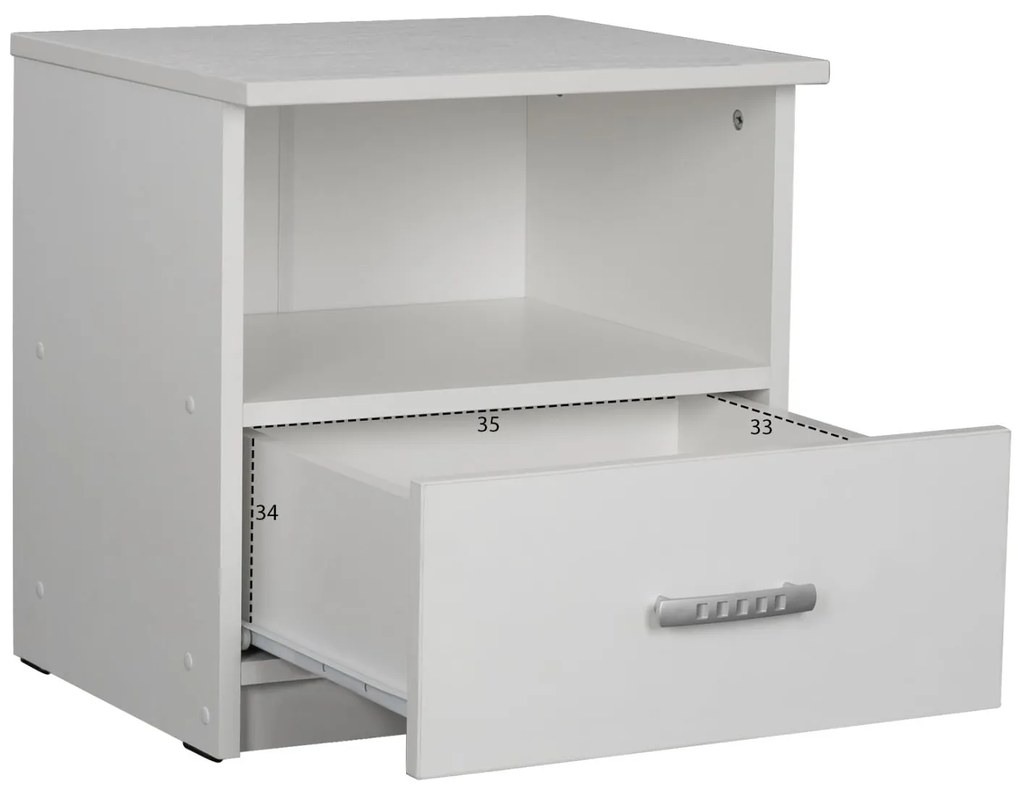 Σετ Κρεβατοκάμαρας ADLER C11758.03 5τεμ. Μελαμίνη Λευκό για Στρώμα 160x200εκ 170x205x95 εκ.