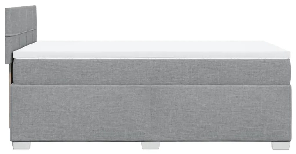 ΚΡΕΒΑΤΙ BOXSPRING ΜΕ ΣΤΡΩΜΑ ΑΝΟΙΧΤΟ ΓΚΡΙ 90X190 ΕΚ. ΥΦΑΣΜΑΤΙΝΟ 3288043