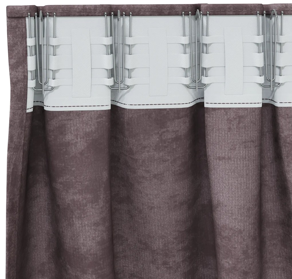 vidaXL Βελούδινες Κου curtains 2 τεμ. με οπές Καφέ 140x140 εκ.