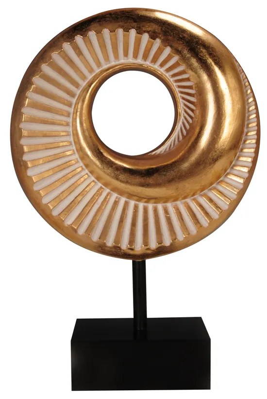 ESPIRAL DECO POLYRESIN ΧΡΥΣΟ ΜΑΥΡΟ 23x8,3xH34,7cm - 022510 - 022510