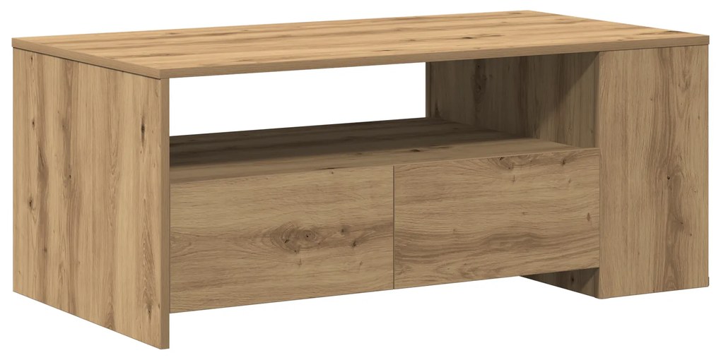 vidaXL Τραπέζι του καφέ - Δρυς Artisan - 102x55x43.5 εκ - Κατασκευασμένο από Επεξεργασμένο Ξύλο