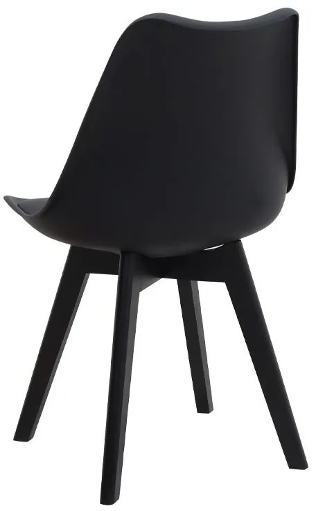 Σετ τραπεζαρία 5τμχ Roger - Viva Megapap Mdf - PP χρώμα ακακίας - μαύρο 120x70x75εκ.