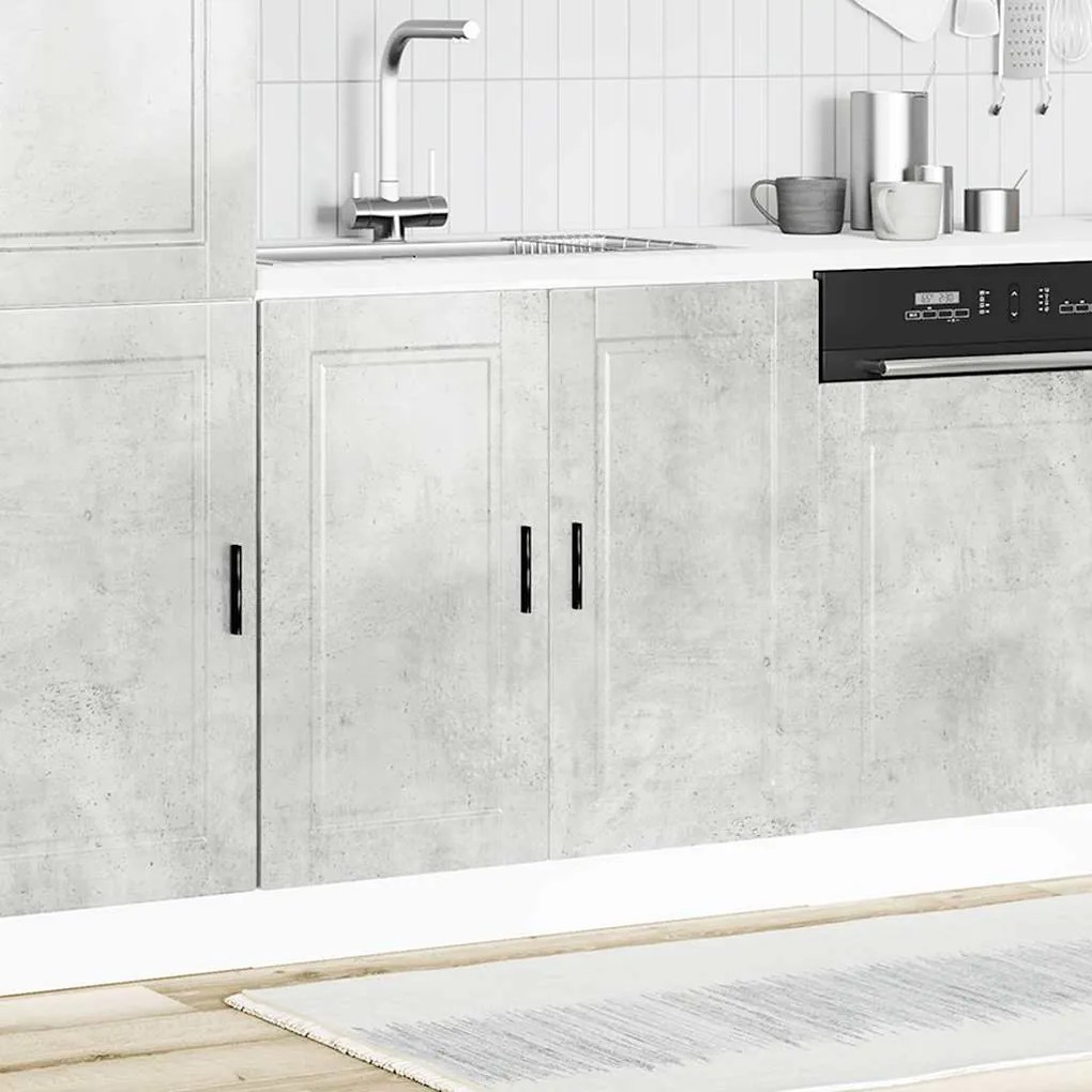 vidaXL Ντουλάπι βάσης νεροχύτη Porto Γκρι μπετόν 80x46x81,5 cm