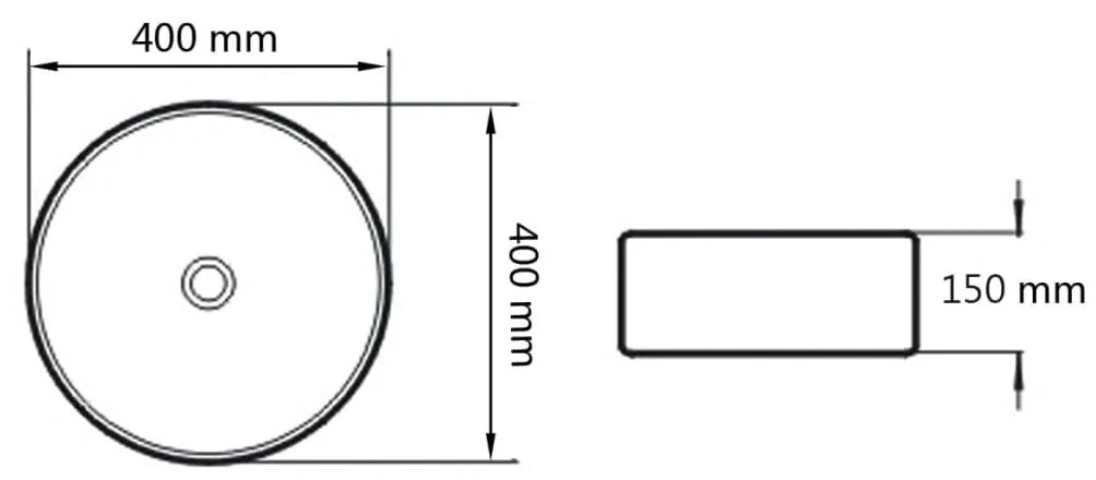 vidaXL Νιπτήρας Χρυσός 40 x 15 εκ. Κεραμικός