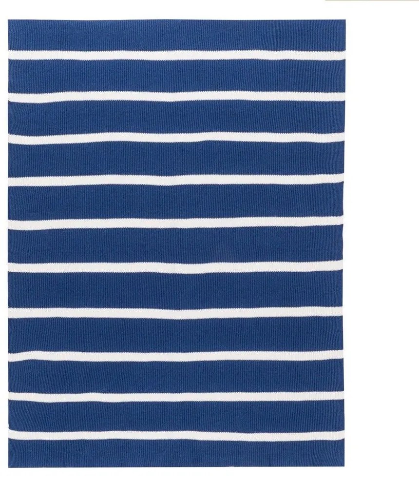 Κουβέρτα Καναπέ Πλεκτή Breton 698694 Navy Tommy Hilfiger 130X170 130x170cm 100% Cotton