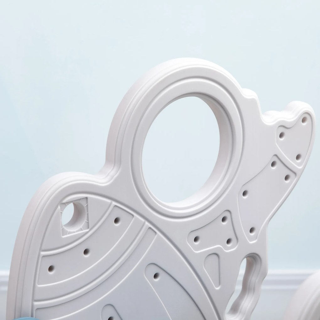 AIYAPLAY Τσουλήθρα για Παιδιά 1,5 έως 3 ετών, Σχέδιο Ροκέτας, Σετ αυτοκόλλητων, μπλε, 157 x 46,5 x 80 cm