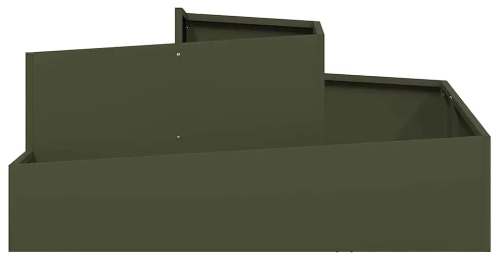 vidaXL Γλάστρα Κήπου Ελιά Πράσινη 100x100x50 εκ από Ατσάλι
