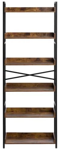 VEVOR Metal Bookshelf Rustic Bookshelf 6-Tier for Living room Bedroom &amp; Office