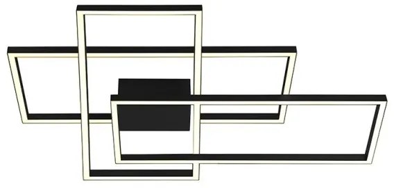 Πλαφονιέρα Φωτιστικό Οροφής 90cm LED 52W IP20 3000K  Zambelis-2020-Μαύρο 2020