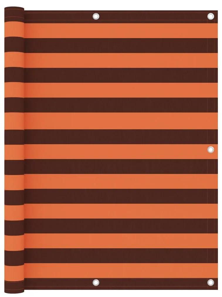 Διαχωριστικό Βεράντας Πορτοκαλί/Καφέ 120x600 εκ. Ύφασμα Oxford - Πολύχρωμο